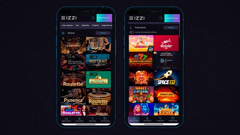 Izzi Casino para dispositivos móveis